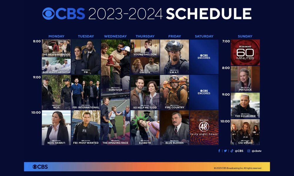 20232024 Primetime Lineup Revealed by CBS Memorable TV