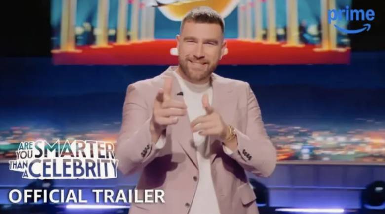 Prime Video Trailer for Game Show Are You Smarter Than A Celebrity? Hosted by Travis Kelce